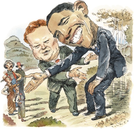 Obama Webb illustration. illustration: John Cuneo for The New Yorker)