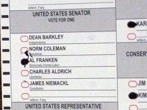 Minnesota Recount: Barkley vs. Franken vs. Coleman vs. Lizard People