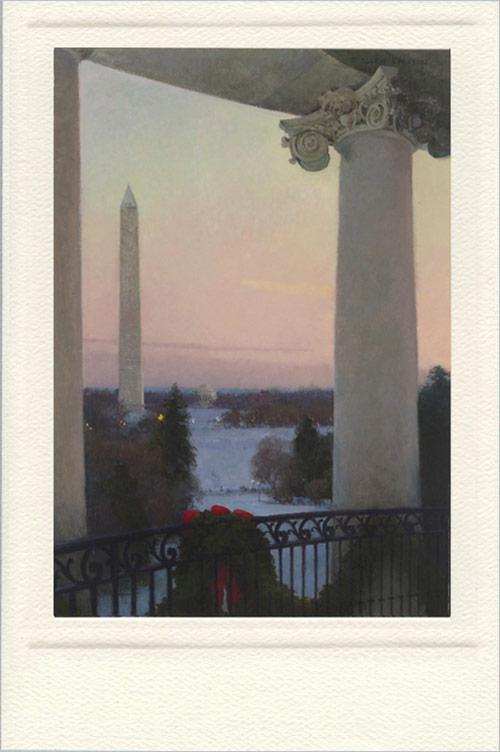 The White House Christmas Card: Laura Doing A Little Projection?