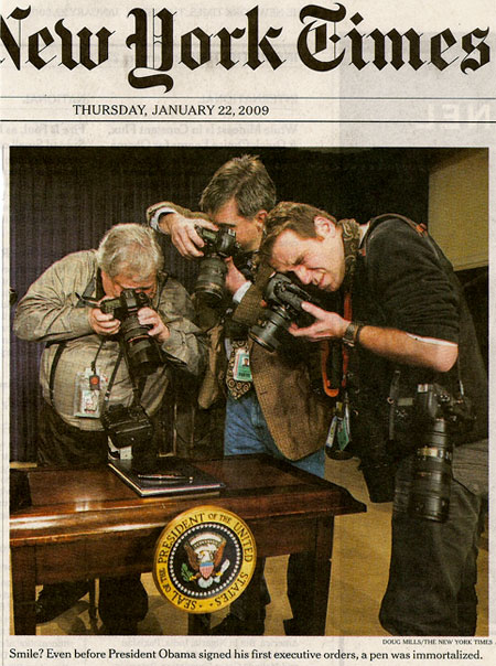 image: Doug Mills/NYT. January 21, 2009
