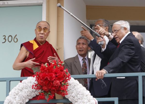 The Dalai Lama on the Balcony of the Lorraine Motel