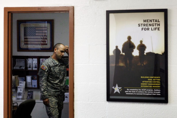 KILLEEN, TX - NOVEMBER 09: U.S. Army Sergeant Brian Cheeseman works in the Spiritual Fitness Center where people can go to get help dealing with the anguish from the shooting rampage that U.S. Army Major Nidal Malik Hasan went on at the Soldier Readiness Center on November 9, 2009 in Killeen, Texas. Hasan, an army psychiatrist, killed 13 people and wounded 30 in a shooting at the military base on November 5, 2009. (Photo by Joe Raedle/Getty Images)