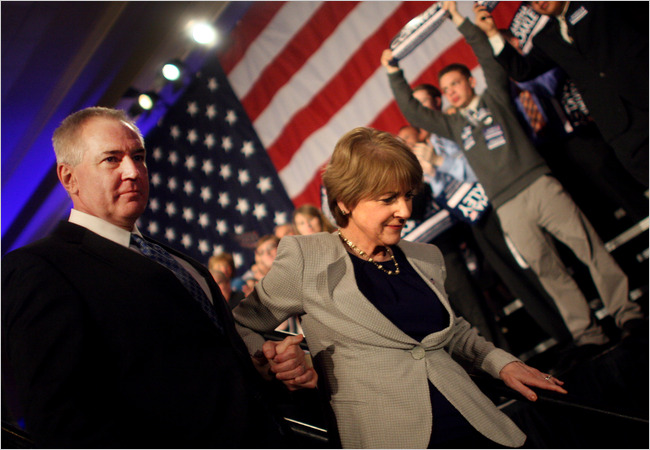 Coakley leaving stage