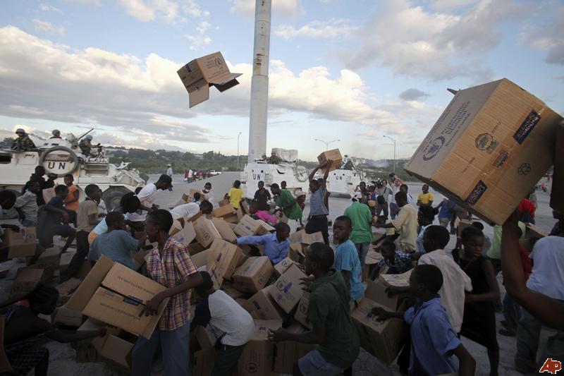 Haiti relief boys boxes