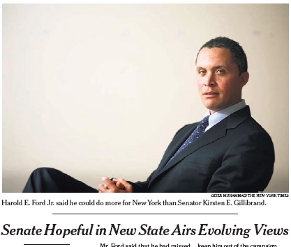 Harold Ford NYT front page