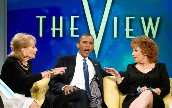 Saul Loeb - AFP/Getty Images. July 29, 2010. President Obama on "The View" with Barbara Walters and Joy Behar.