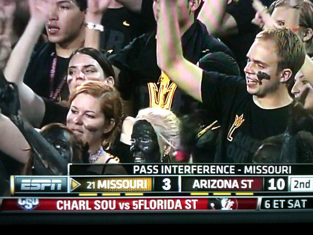 Arizona State University fans turn out for the first game in blackface.