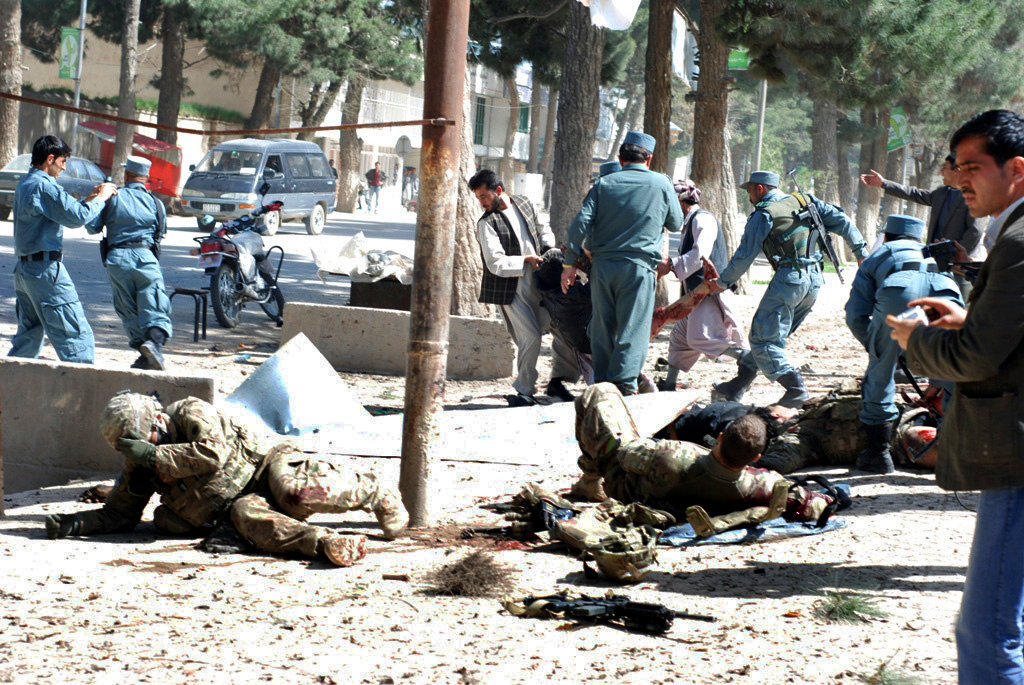AP Photo of Afghan Suicide Bombing