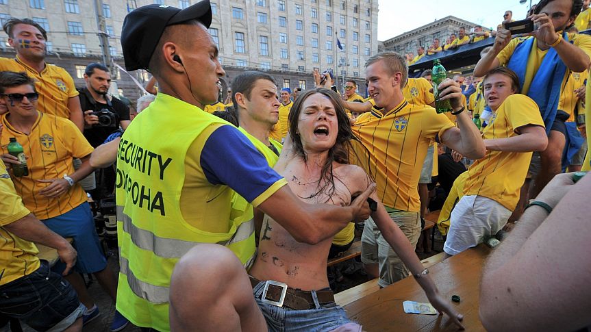 FEMEN-ism in the Fan Zone- Women Laying Bodies on the Line