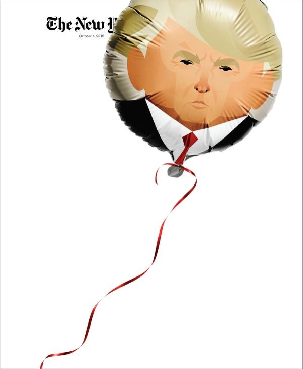Reading the New York Times Magazine Trump Balloon Cover