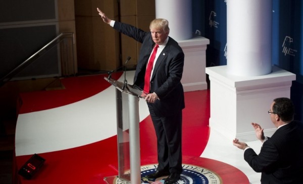 Republican Presidential hopeful Donald Trump speaks during the 2016 Republican Jewish Coalition Presidential Candidates Forum in Washington, DC, December 3, 2015