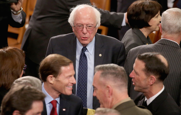 Bernie Sanders. President Obama Delivers His Last State of the Union Address to Joint Session of Congress