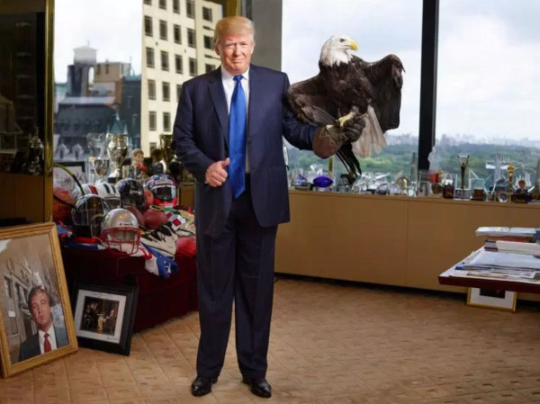 June 16, 2015. Mr. Trump made his announcement in the atrium of Trump Tower, the luxury skyscraper on Fifth Avenue in New York City. Photo: Todd Heisler/New York Times