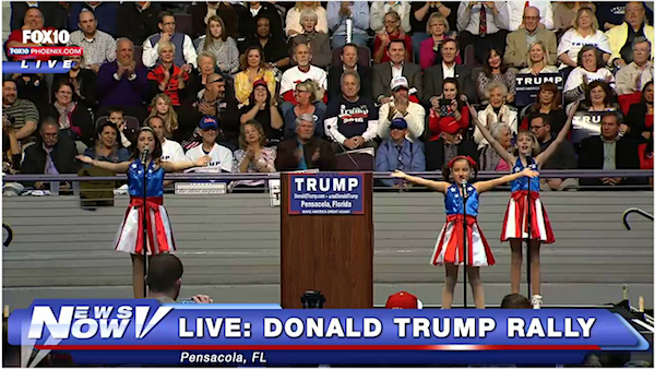 The Freedom Girls perform at a Donald Trump Rally in Florida