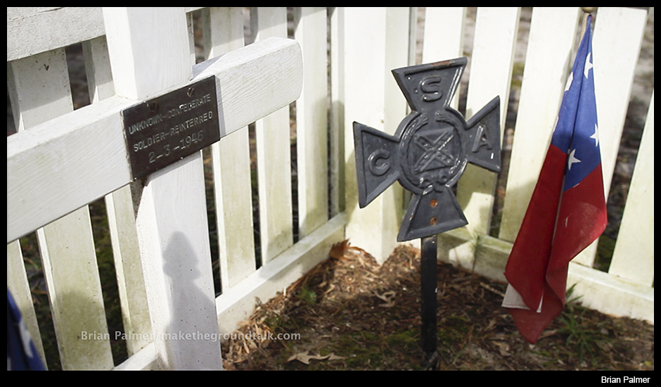 25 February 2012—Camp Peary-AFETA— Grave of the Unknown Confederate Soldier in the cemetery of the former York River Presbyterian, once the church of the white community of Magruder, the town uprooted to build the base.