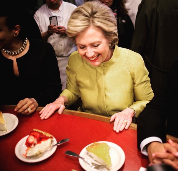 New York Primary: Hillary Parsing the Cheesecake