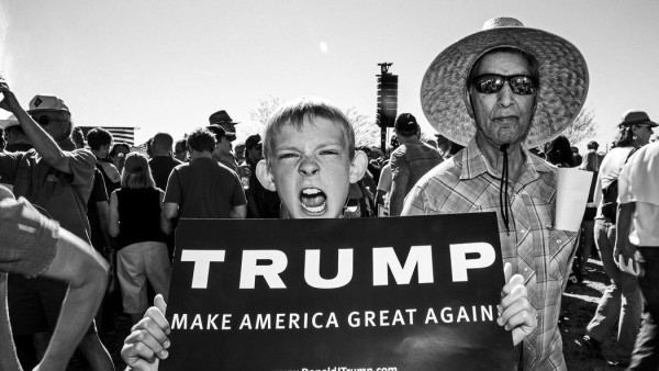 Donald Trump supporters at a rally in Fountain Hills, Ariz., on March 19. Devin Yalkin for The New York Times.