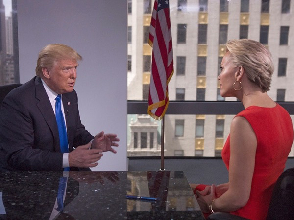 FOX network promotional photos of the Trump - Megyn Kelly interview.