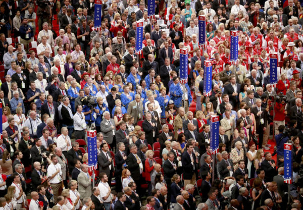 Eric Thayer /The New York Times. Delegates on the convention floor.