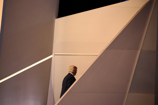 Donald J. Trump exited the stage after introducing his wife, Melania. Damon Winter/The New York Times