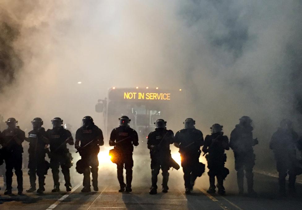 On That Riot Cop/Bus Photo After Police Kill Black Man in Charlotte