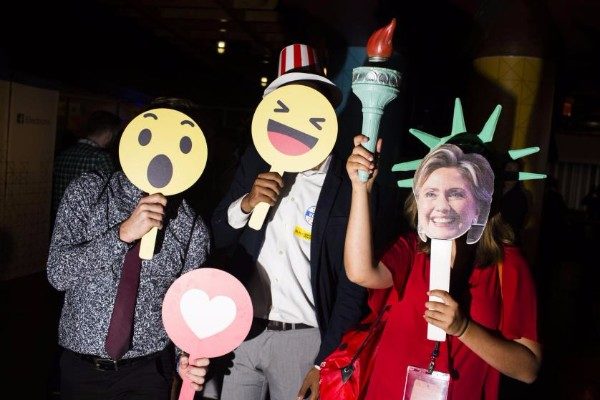 Landon Nordeman for TIME Members of College Democrats of America pose for pictures in the Instagram/ Facebook lounge at the 2016 Democratic National Convention in Philadelphia on Monday, July 25, 2016