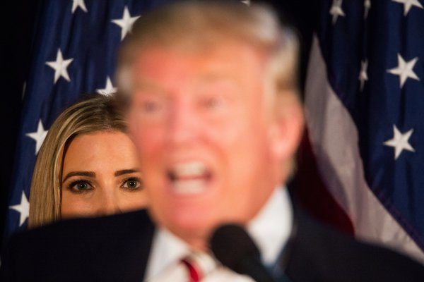 Donald Trump and his daughter, Ivanka, at a campaign event in September. DAMON WINTER / THE NEW YORK TIMES