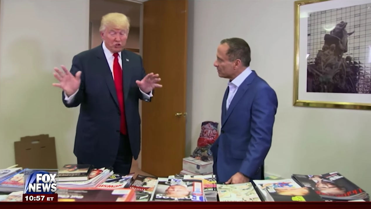 Trump’s Office Shrine: The Table, the FOX Interview and Self-Obsession