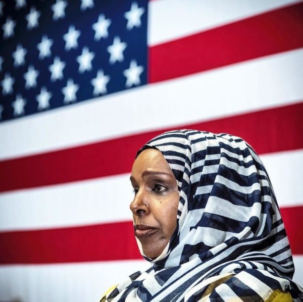 November 1, 2016. Columbus, Ohio. An immigrant from Somalia at a rally with President Obama in support of Hillary Clinton.