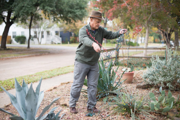 Gerald Martin, a retired teacher, decorating his home in Dallas last week for Christmas. Mr. Martin said President-elect Donald J. Trump’s ascent had “politically energized” the alt-right. Credit Brandon Thibodeaux for The New York Times