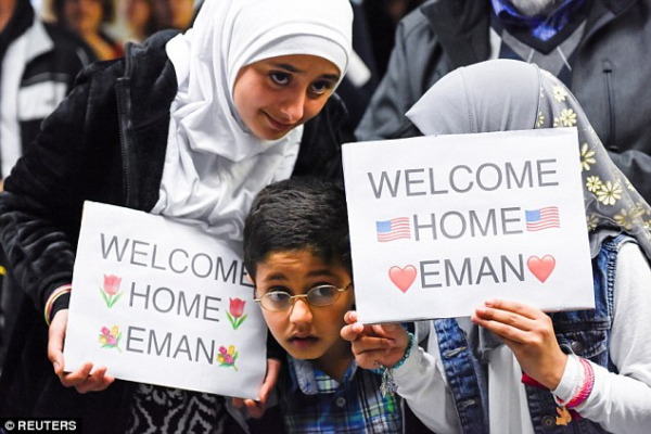 Reuters, “Anticipation: Relatives of the 12-year-old (Emam Ali of Yemen) waited at San Francisco airport for her arrival in the U.S. after four years apart”