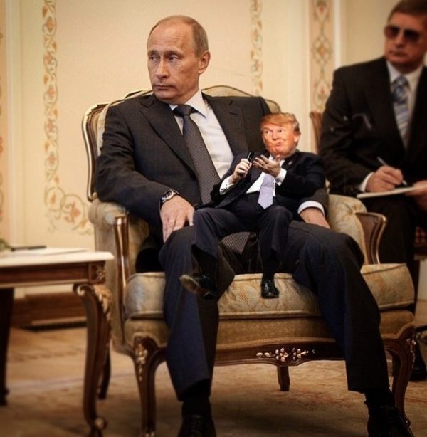 Tiny Trump Putin Lap