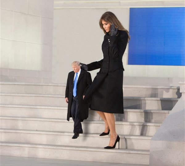 Tiny Trump Meme with Melania