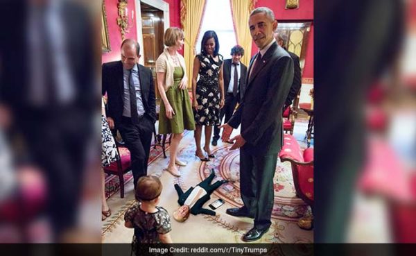 Tiny Trump Meme, Obama in Oval