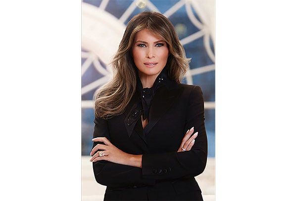First Lady, Melania Trump, Official White House portrait.