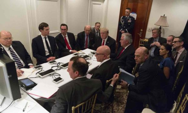 Between the Trump and Obama Situation Room Photos