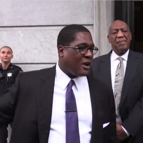 screenshot/NBC video. Scene on courthouse steps following the verdict in the Cosby trial. Bill Cosby’s sexual assault trial ended Saturday with a jury that was deadlocked on all counts. Montgomery County Judge Steven O’Neill declared a mistrial, but the case against the legendary comedian isn’t over after prosecutors said they would retry him. Cosby was accused of drugging and molesting #AndreaConstand at his home in Philadelphia in 2004. It was the only criminal case stemming from dozens of accusations of sexual misconduct — all of which Cosby denies.