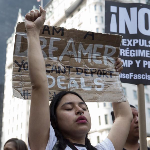 Demonstrators in cities across the U.S. protested yesterday after President Trump moved to end the Deferred Action for Childhood Arrivals program, or #DACA. Attorney General Jeff Sessions confirmed days of speculation that the #Trump administration would end DACA in 6 months, leaving Congress to come up with a legislative solution to replace it. The announcement, fulfilling a campaign pledge of President @realdonaldtrump, immediately threw into question the future of everyone who signed up under the program. Some of the 800,000 young adults brought to the U.S. illegally as children who qualify for DACA will become eligible for deportation. “Am I supposed to plan to reset my life in 6 months?” one graduate student and so-called Dreamer asked. “This isn’t over, and we’re not going to be pushed out of our country.” @heislerphoto photographed a demonstration outside of Trump Tower in New York