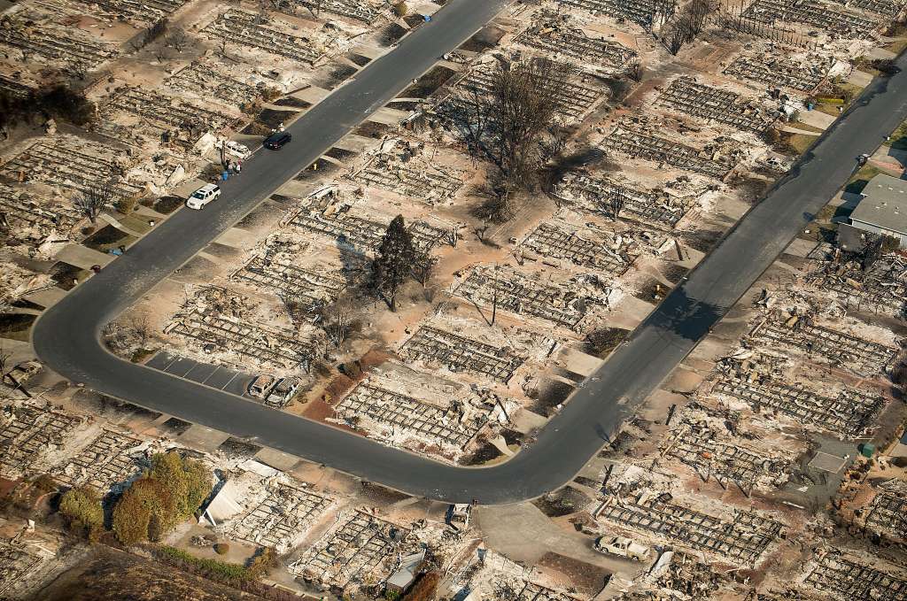Photo: Noah Berger, Special To The San Francisco Chronicle. Homes leveled by the Tubbs fire line a neighborhood of Santa Rosa, Calif., on Wednesday, Oct. 11, 2017.