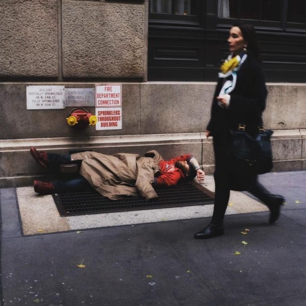 A NYC street scene inspired by the GOP tax bill. Spencer Platt/Instagram.