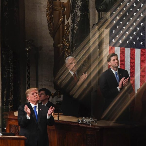 Photo: Jabin Botsford/Washington Post.President Donald Trump during his State of the Union address, January 30, 2018, Washington D.C.