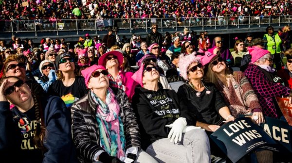 Photo 5: Roger Kisby/RollingStone.com. Caption: “Looking Up: Protesters packed Las Vegas' Sam Boyd Stadium – capacity 36,800 – for Sunday's rally.”