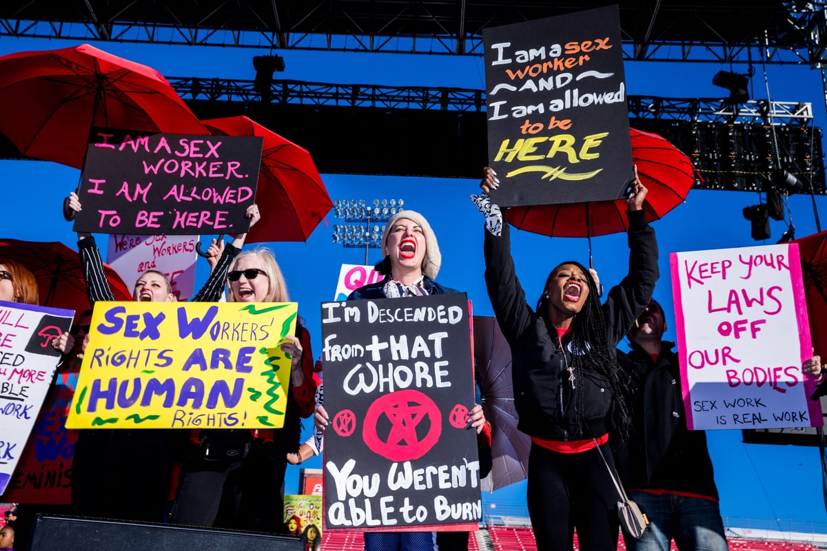  Photo 4: Roger Kisby/Rolling Stone.com. Caption: Sex Positive: Many women took the march as an opportunity to shine a light on sex worker rights.” 