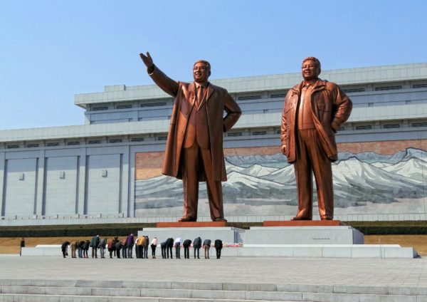 Kim Il-Sung and Kim Jong-Il made of bronze in Pyongyang, the DPRK capital, North Korea's Official Korean Central News Agency