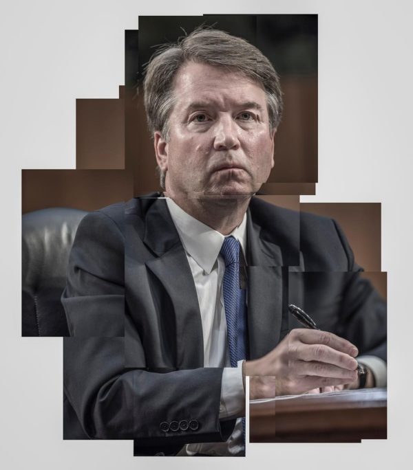 Evincing collage by david butow. How SCOTUS nomination is act of construction. #Kavanagh Kavanaugh Confirmation
