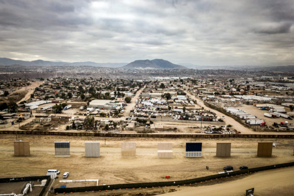 Photo: Josh Haner/ New York Times Caption: Eight border wall prototypes on the United States-Mexico border in Otay Mesa neighborhood of San Diego. Christoph Büchel, a Swiss-Icelandic artist, has proposed the group be protected as a national monument.