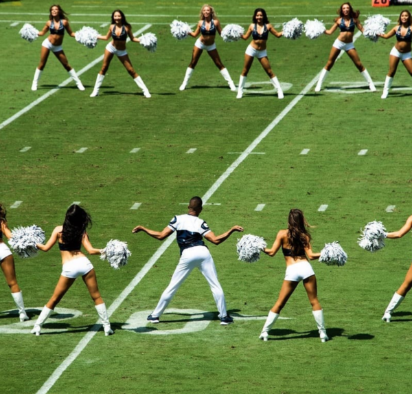 Photo: Brian Finke/Redux Caption: The Los Angeles Rams cheerleaders at a preseason game.