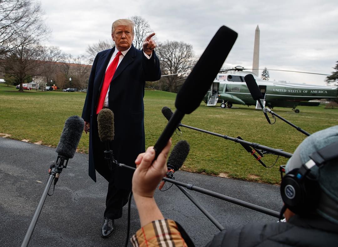 Trump and Reporters on the South Lawn: Getting Stranger by the Day