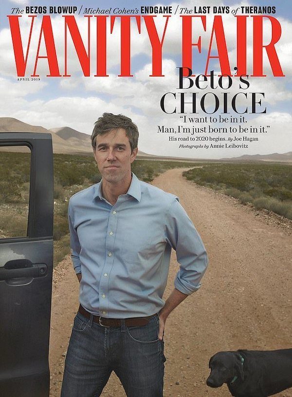 Beto O'Rourke by Annie Leibovitz for Vanity Fair.