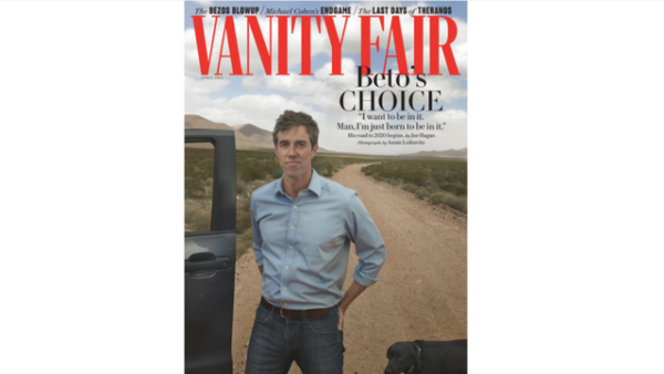 Beto O'Rourke by Annie Leibovitz for Vanity Fair.